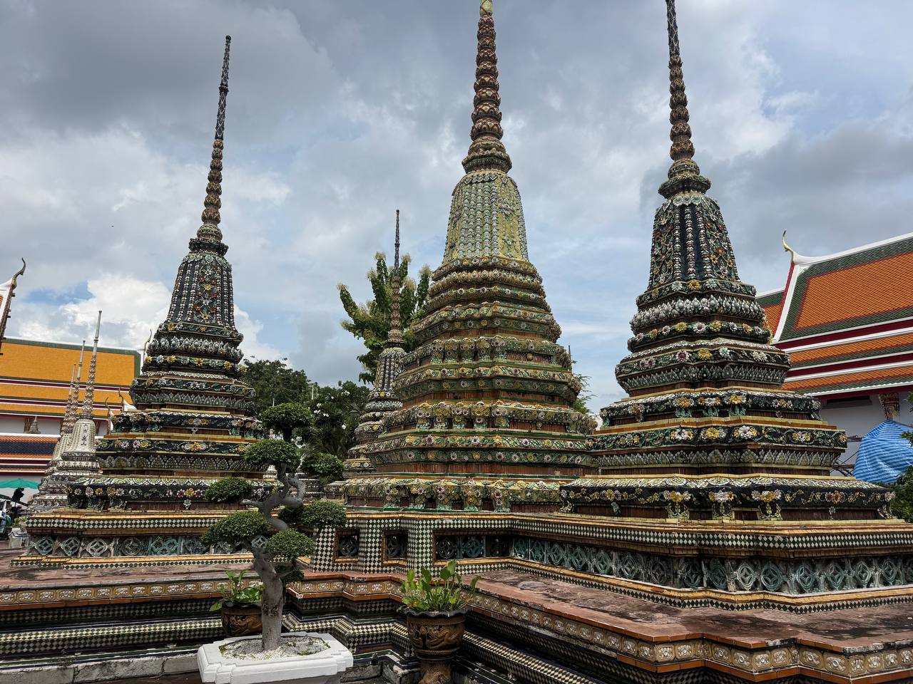 Chedis at Wat Pho.